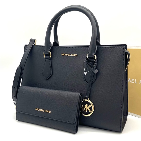 Michael Kors Sheila Medium Satchel Crossbody Bag & Trifold Wallet - Picture 3 of 12